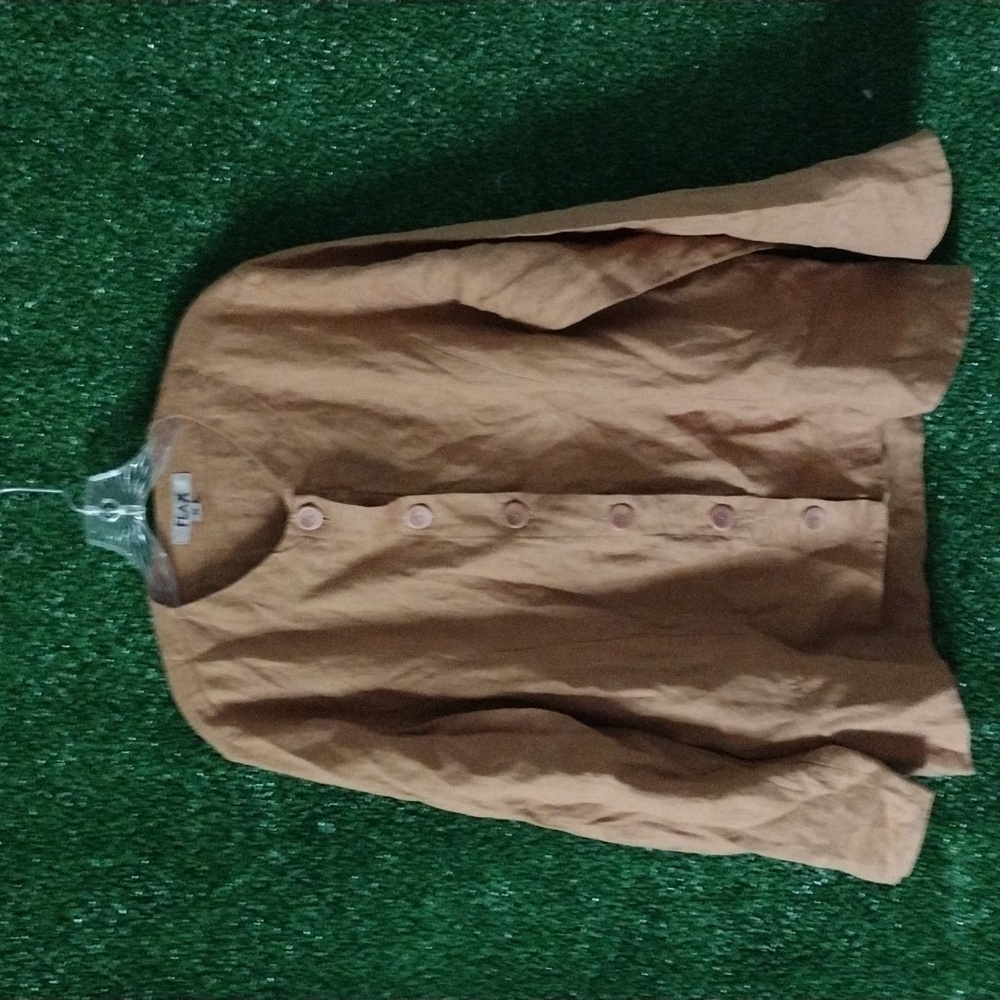 Flax 100% Linen Jacket Button Down - image 1